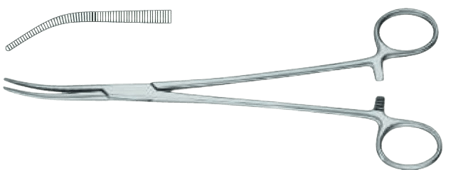 Затискач-дисектор кровозупинний, вертикально-зiгнутий, Келлi-Фрейсер, 195 мм Surgimax 06-353-19